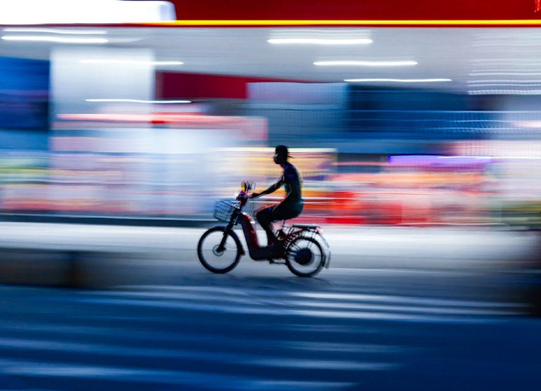 electric bike city ride