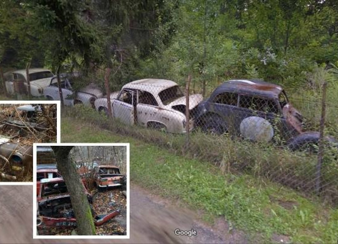 abandoned car graveyard