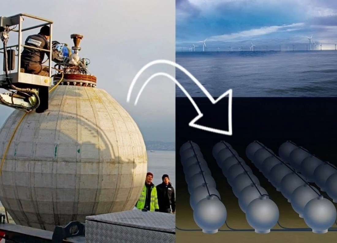 underwater concrete sphere