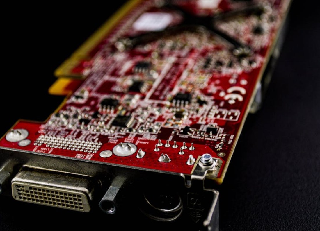 computer chip closeup