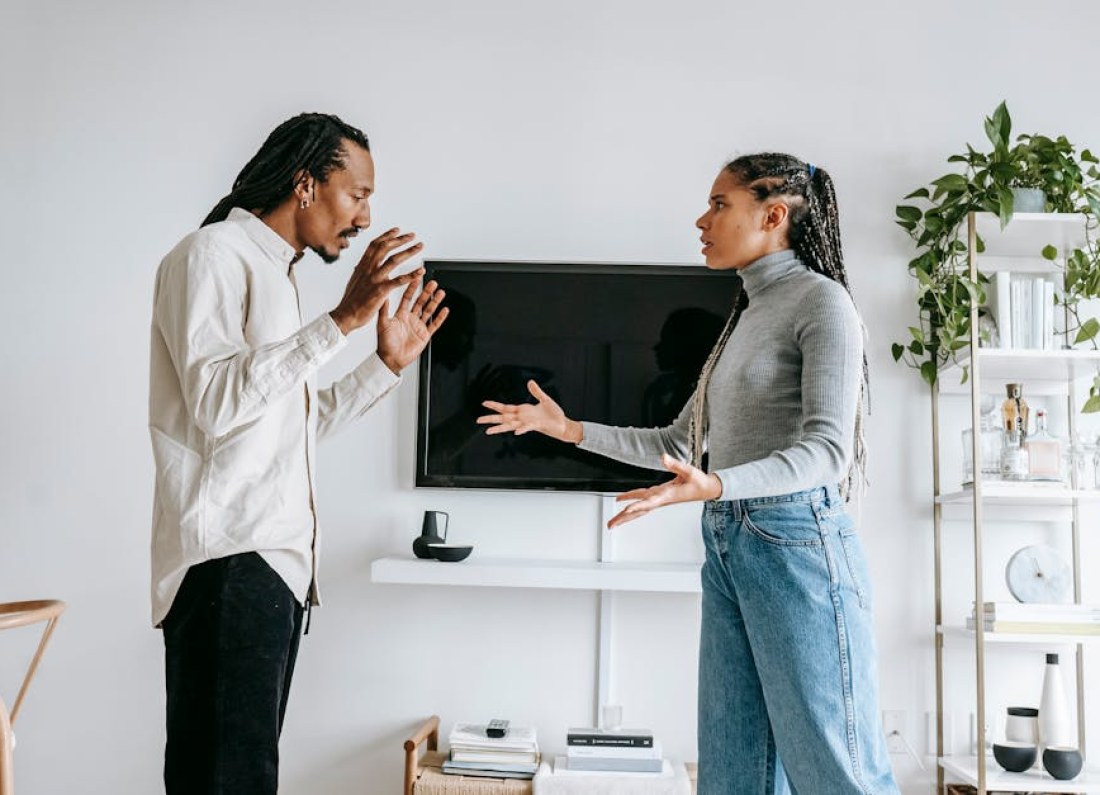 husband and wife arguing