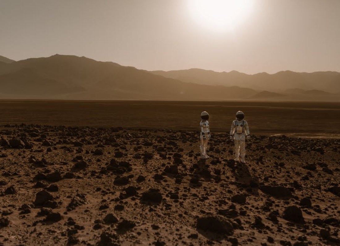 Mars landscape panoramic view