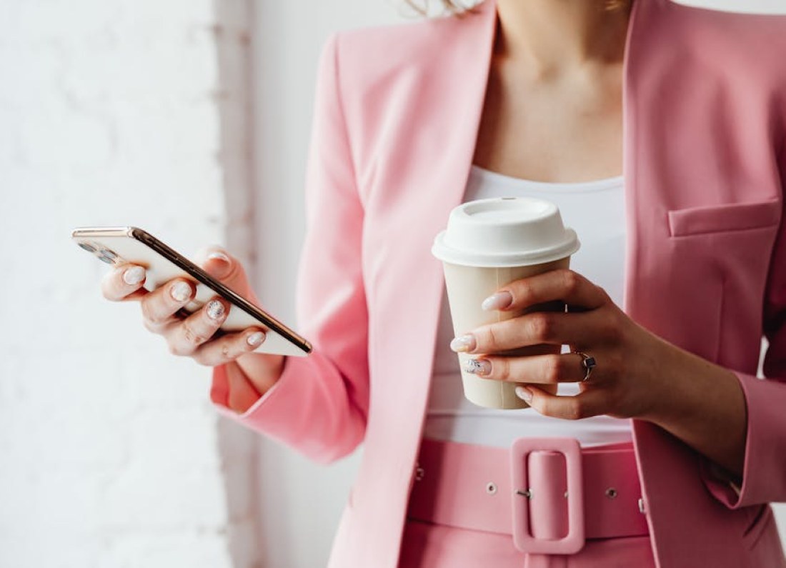 elegant manicure business woman